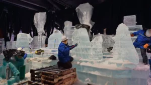 300 Ice Sculptors Arrive From China to Build Massive Frozen Christmas Attractions at 8 U.S. Resorts