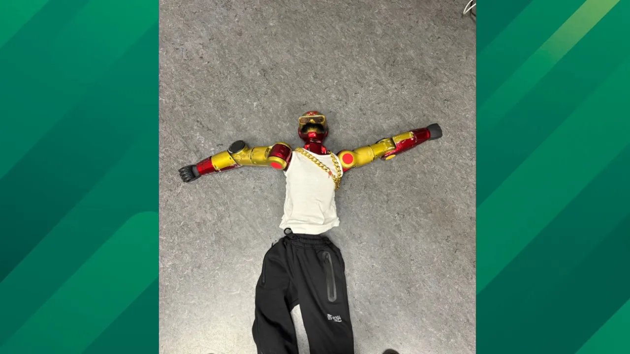 red and gold robot has been seized in Cologne, Germany.