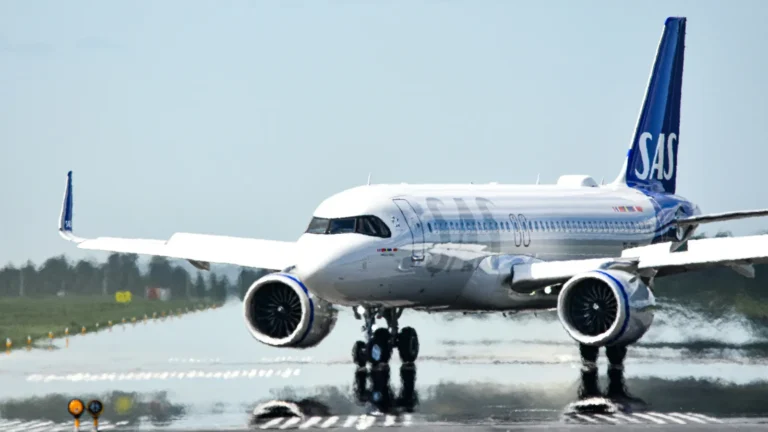 stock photo Scandinavian Airlines.