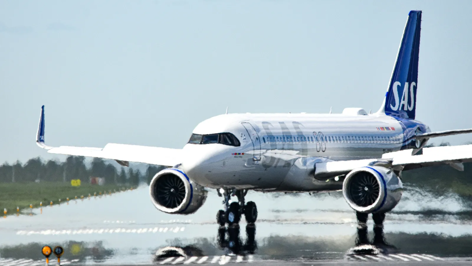 stock photo Scandinavian Airlines.