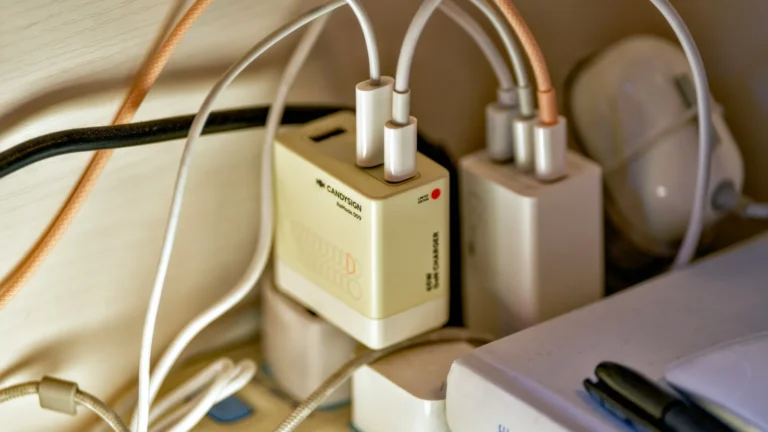 stock photo charging wires.