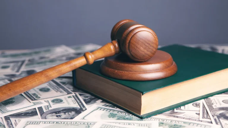 stock photo gavel and money.