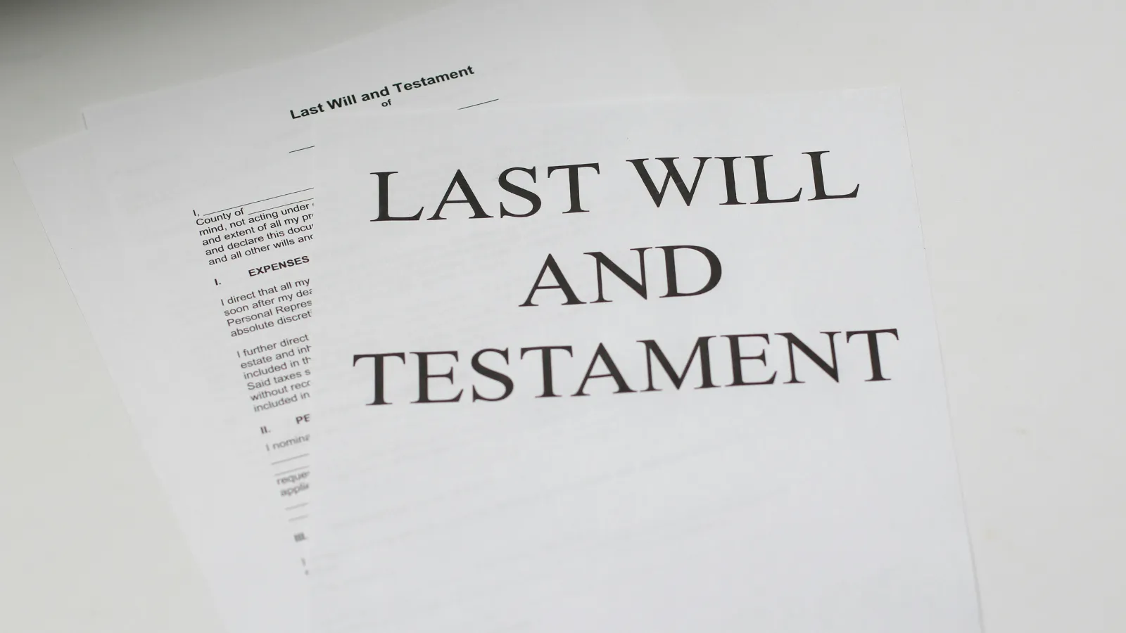 stock photo will and testament.